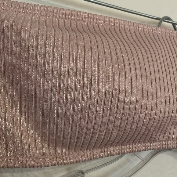 PINK SHIMMER RIBBED BIKINI - Picture 2 of 4